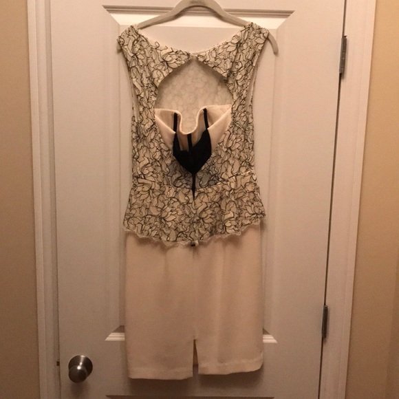 Alice + Olivia Shovan lace overlay peplum dress - Picture 5 of 6